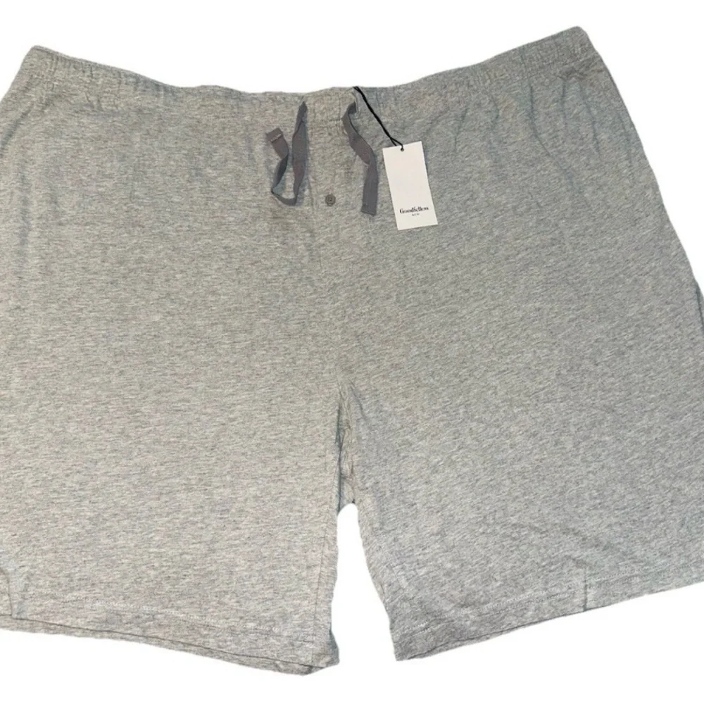 Goodfellow & Co. Pajama Sleep Big & Tall Shorts Heather Grey Drawstring 5XL New